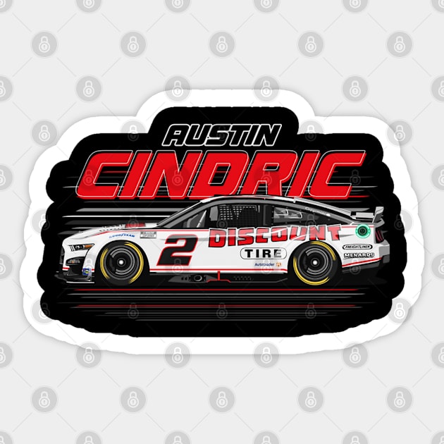 Austin Cindric #2 Mustang Sticker by stevenmsparks